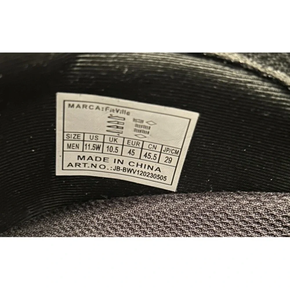 Fit Ville Brisk walk Men's Wide Toe Box Hands Free‎ Slip On Size 11.5W